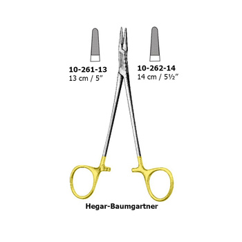 Hegar-Baumgartner, Needle Holders, TC, 14 cm, straight
