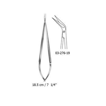 Micro scissors 18 cm, angled