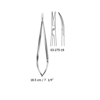 Micro scissors 18 cm, bent